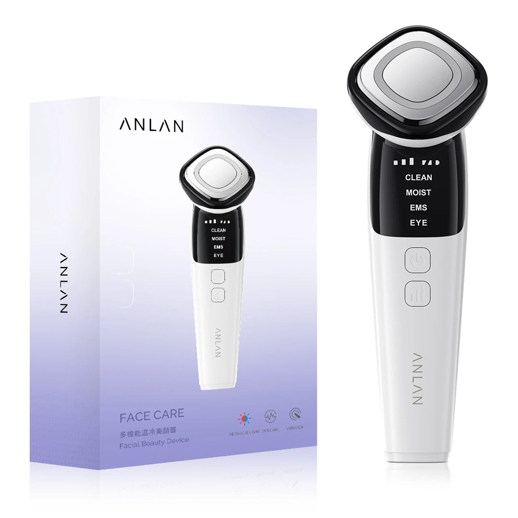 ANLAN EMS Facial Massager Face Lifting LED Photon Deep Cleaning Eye Skin Wrinkle Removing Heat Vibration Skincare Beauty Device
