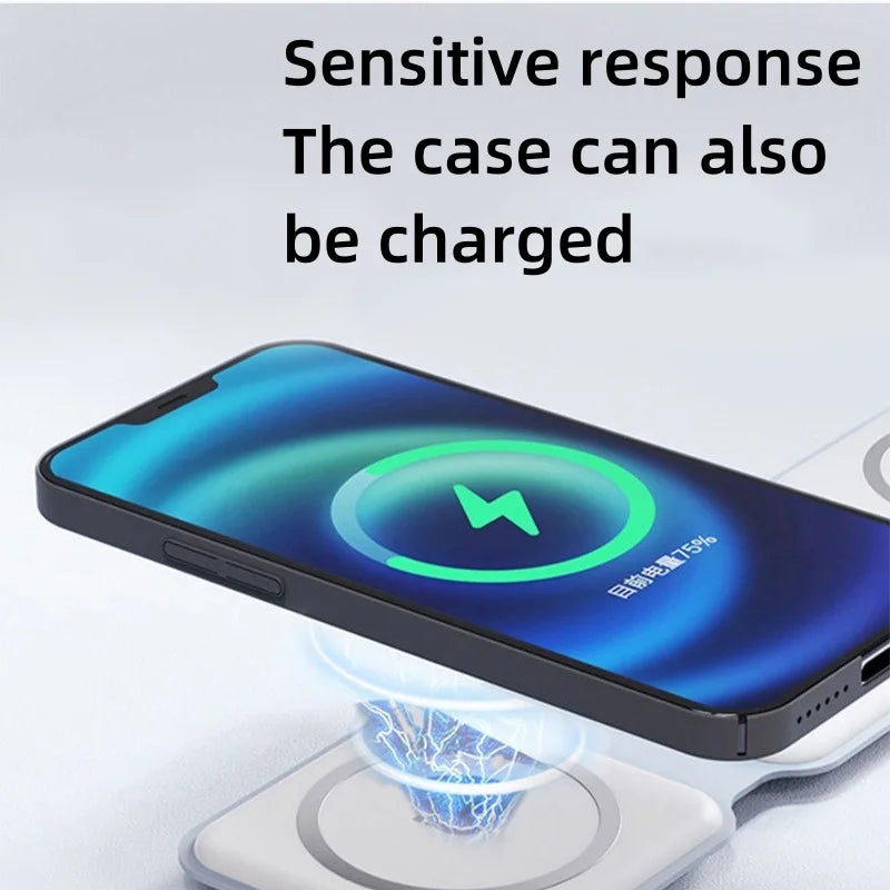 LifeSimpl™ 3-in-1 Infinity-Fold Wireless Charging Station – Ultra-Slim Magnetic Hub