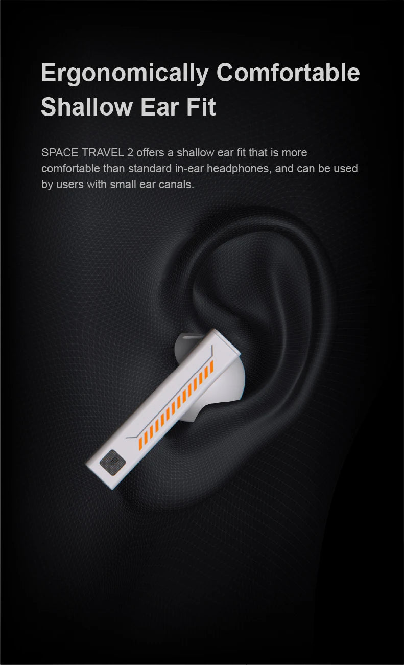MOONDROP Space Travel 2 Wireless Earphones – Bluetooth 6.0 ANC TWS In-Ear Headphones with Low-Latency Gaming Mode