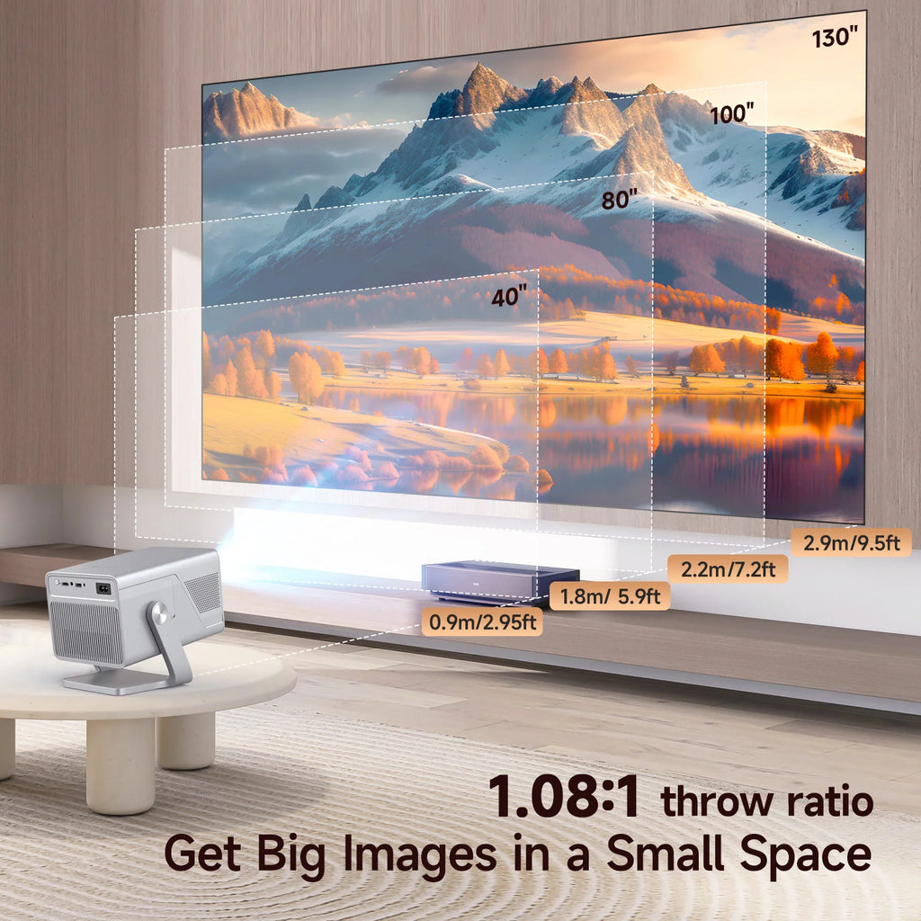 Magcubic X7 Smart Projector – 1000 ANSI, Native 1080P, Android 14, WiFi 6, Bluetooth, 8K Video Support