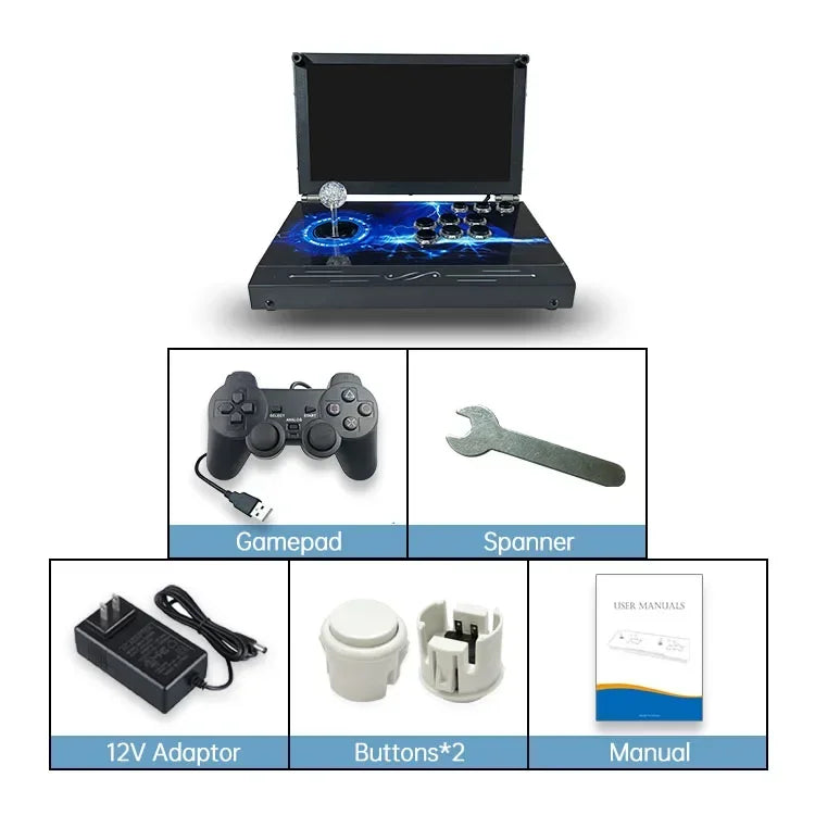 LifeSimpl 14-Inch Portable Arcade Console with HD Display & Joystick