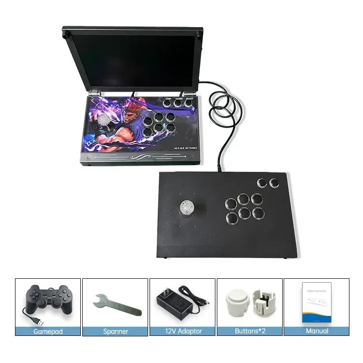 LifeSimpl 14-Inch Portable Arcade Console with HD Display & Joystick