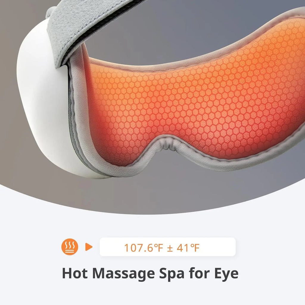Folding Heated Eye Massager with Air Compression & Bluetooth Music