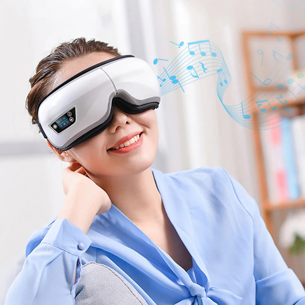 6D Smart Vibration Eye Massager Airbag Compress Eye Care Instrument Bluetooth Music Eye Massage Sleepping Mask Eye Relax Fatigue