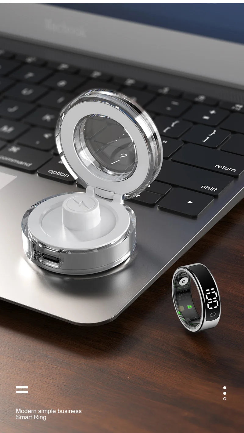 R13 Smart Health Tracking Ring with Touch Display – Fitness & Sleep Monitor