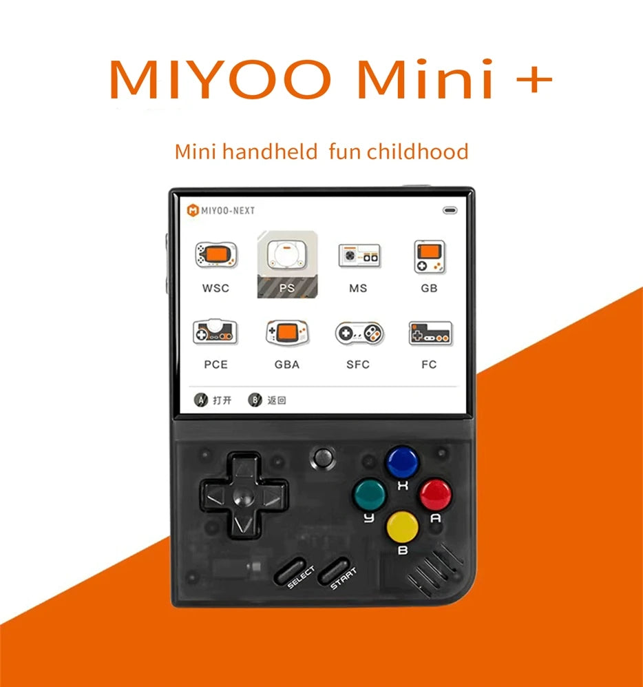 MIYOO Mini Plus Retro Handheld Game Console (64GB) – 
Portable Classic Gaming System with 3.5” IPS Screen