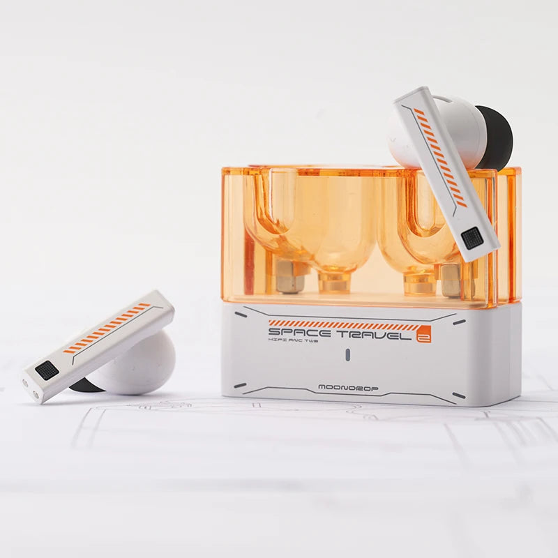 MOONDROP Space Travel 2 Wireless Earphones – Bluetooth 6.0 ANC TWS In-Ear Headphones with Low-Latency Gaming Mode