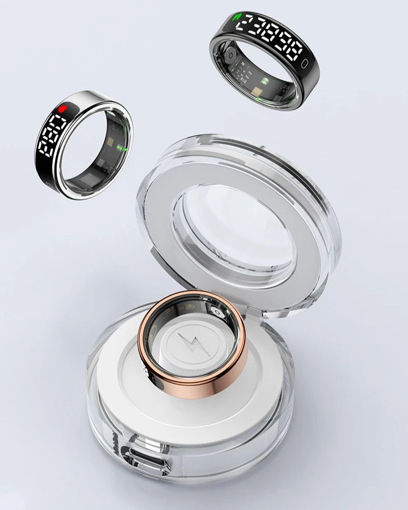 R13 Smart Health Tracking Ring with Touch Display – Fitness & Sleep Monitor