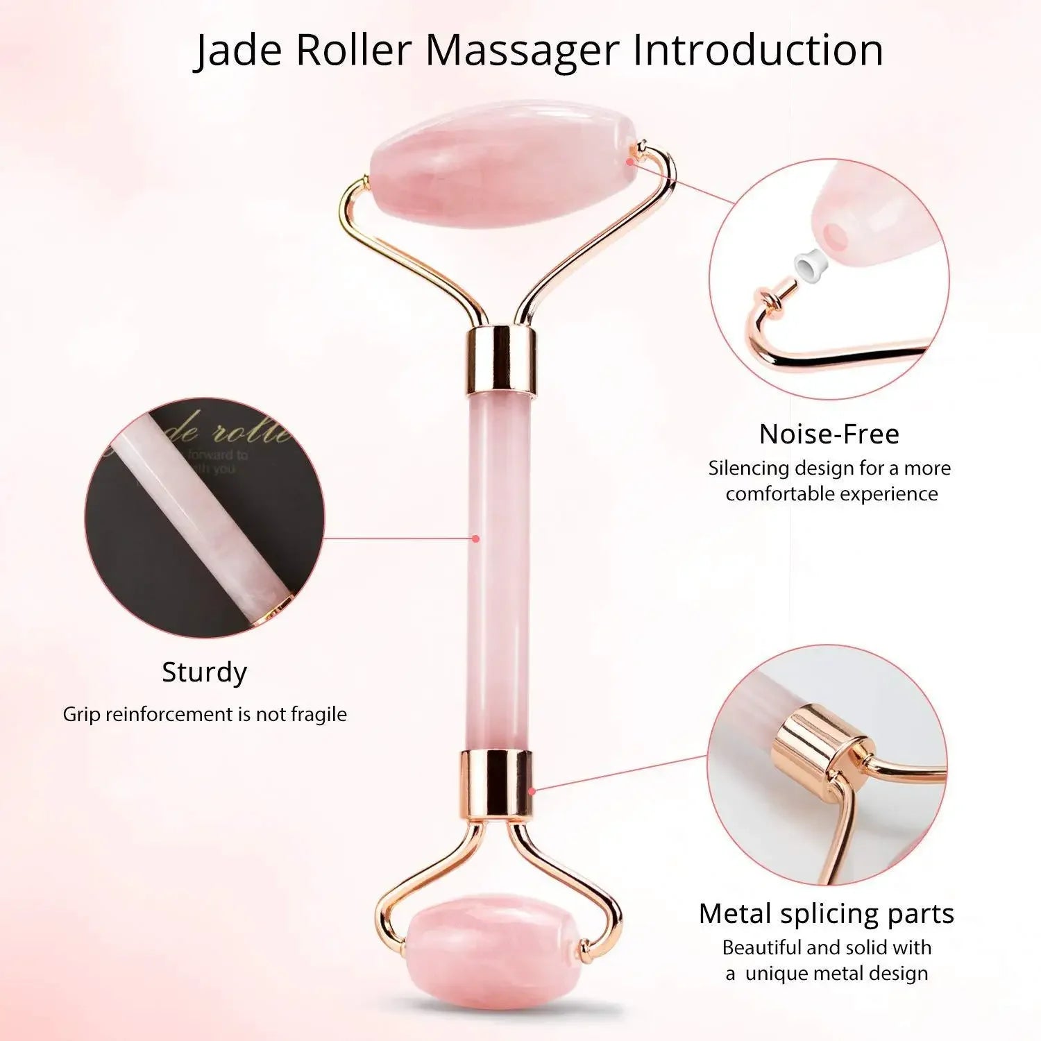 LifeSimpl™ Rose Quartz Facial Sculpting Set – Jade Roller & Gua Sha Glow Ritual