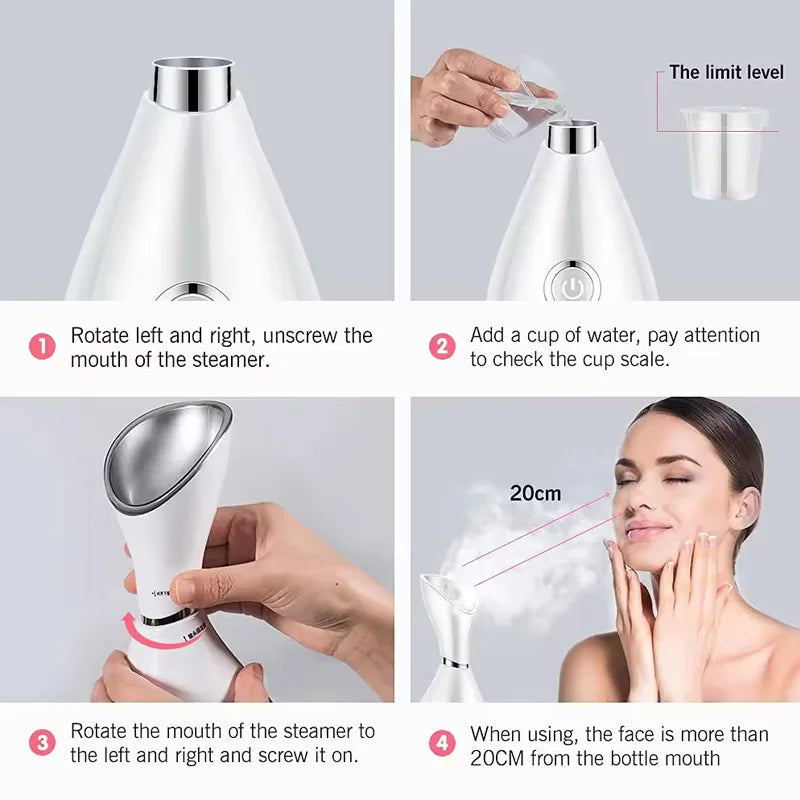 Nano Ionic Facial Steamer – Deep Cleansing & Hydration | LifeSimpl
