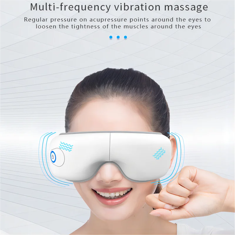 Folding Heated Eye Massager with Air Compression & Bluetooth Music