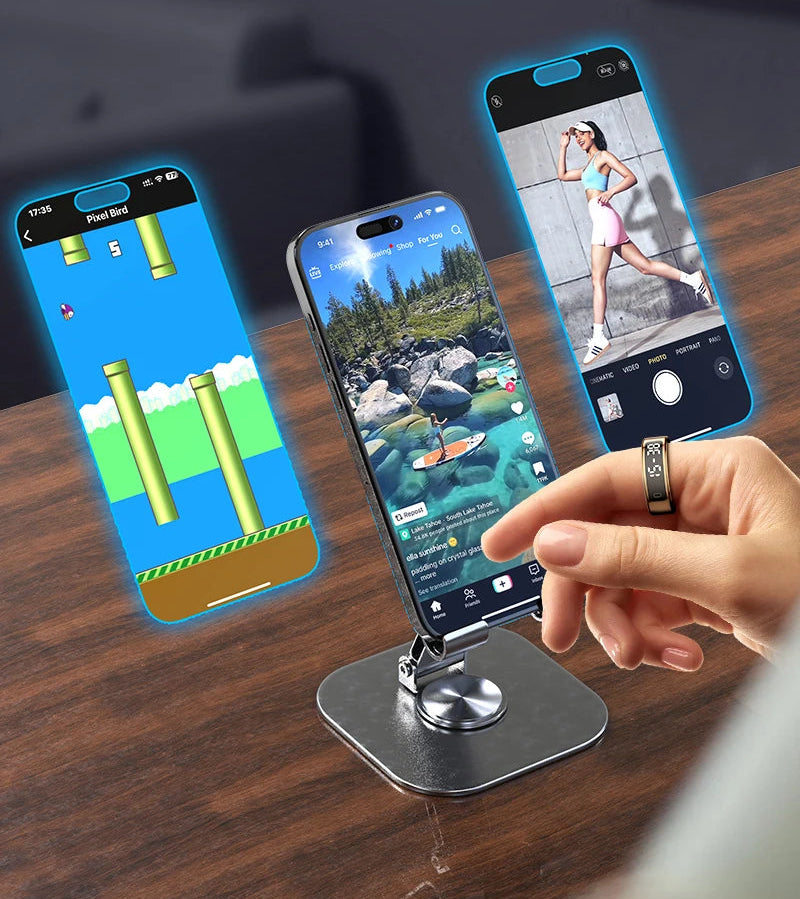 R13 Smart Health Tracking Ring with Touch Display – Fitness & Sleep Monitor