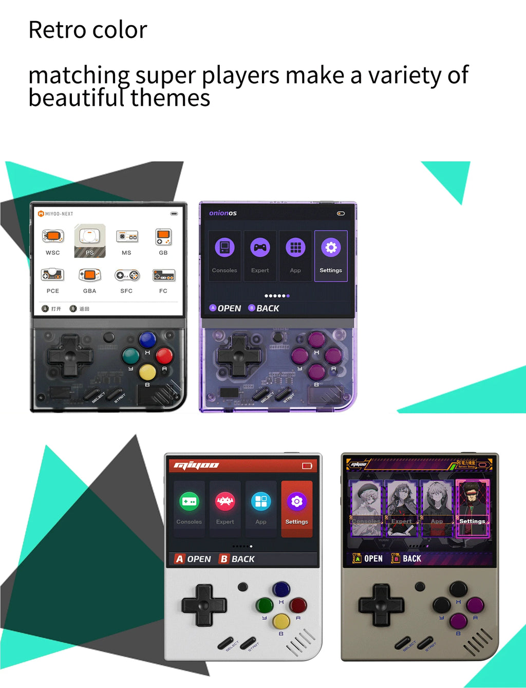 MIYOO Mini Plus Retro Handheld Game Console (64GB) – 
Portable Classic Gaming System with 3.5” IPS Screen