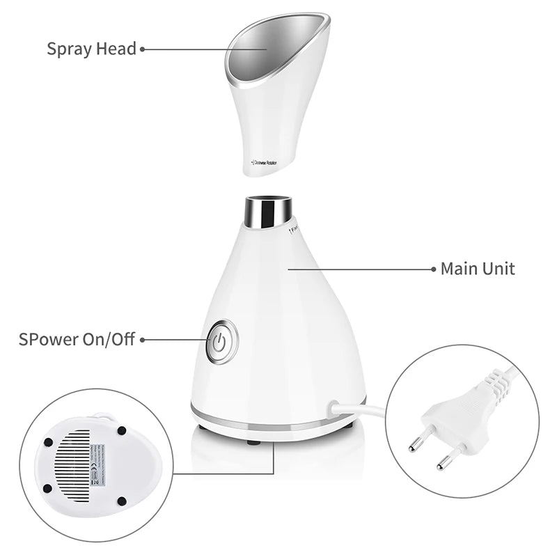 Nano Ionic Facial Steamer – Deep Cleansing & Hydration | LifeSimpl