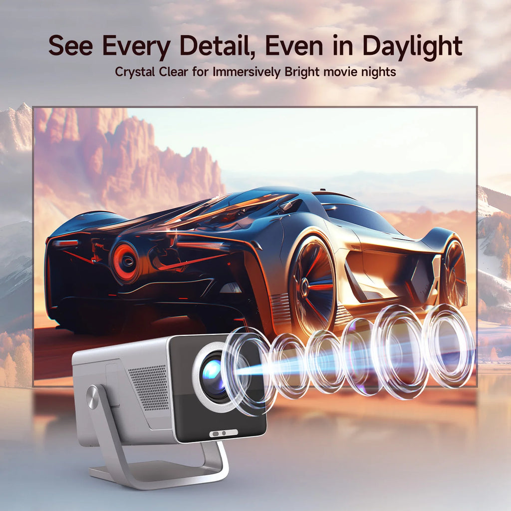 Magcubic X7 Smart Projector – 1000 ANSI, Native 1080P, Android 14, WiFi 6, Bluetooth, 8K Video Support