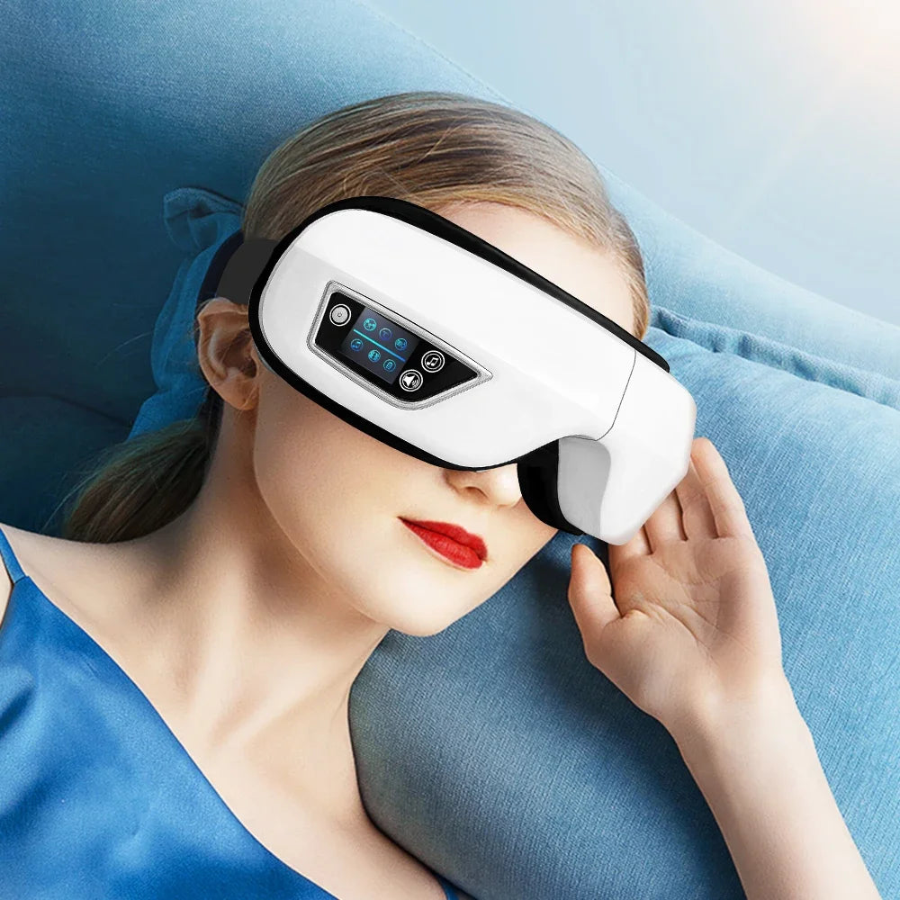 6D Smart Vibration Eye Massager Airbag Compress Eye Care Instrument Bluetooth Music Eye Massage Sleepping Mask Eye Relax Fatigue