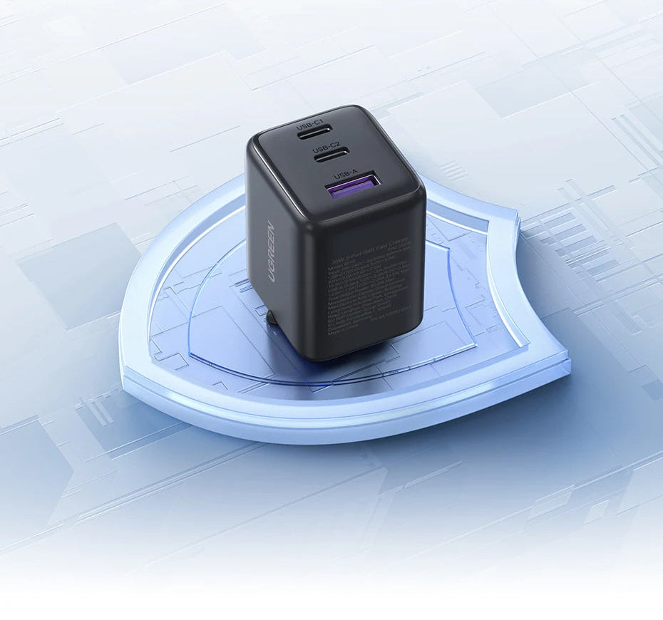 Fast GaN USB-C Wall Charger (30W) – Compact Power for Phone & Tablet