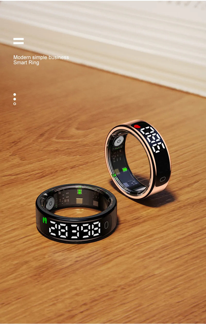 R13 Smart Health Tracking Ring with Touch Display – Fitness & Sleep Monitor