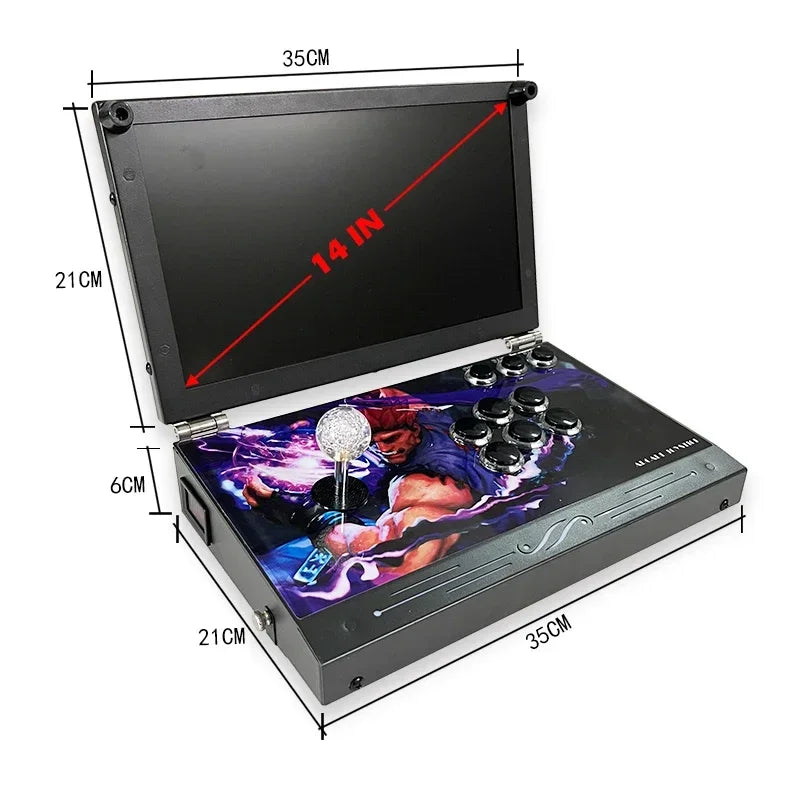 LifeSimpl 14-Inch Portable Arcade Console with HD Display & Joystick