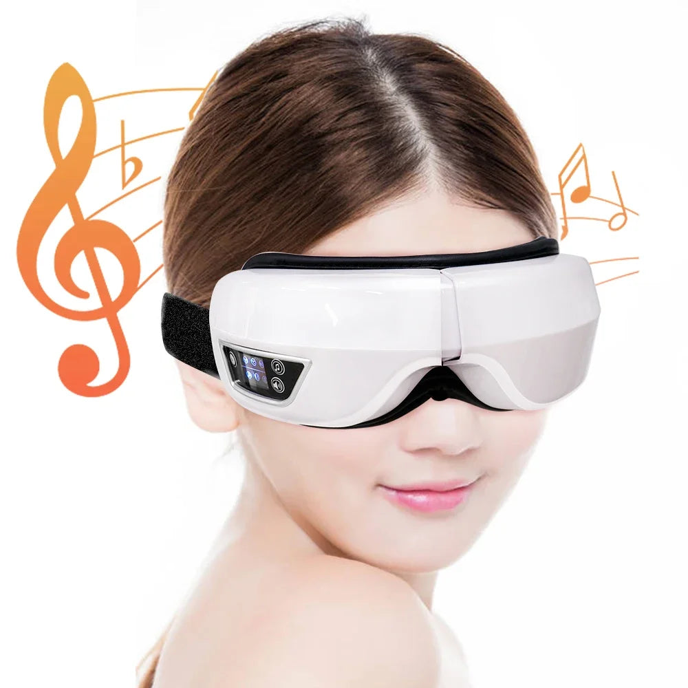 6D Smart Vibration Eye Massager Airbag Compress Eye Care Instrument Bluetooth Music Eye Massage Sleepping Mask Eye Relax Fatigue