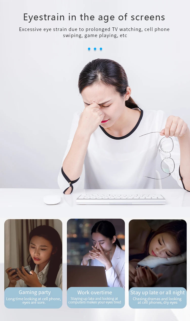 Folding Heated Eye Massager with Air Compression & Bluetooth Music