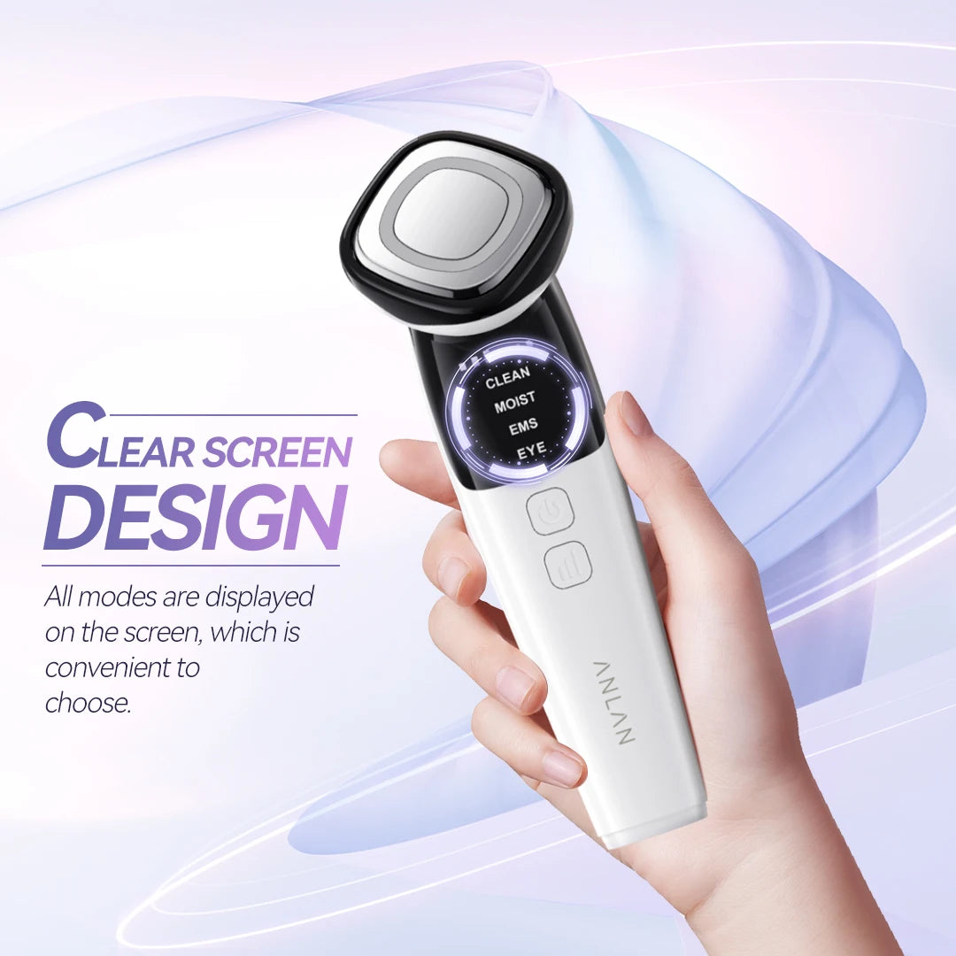 ANLAN EMS Facial Massager Face Lifting LED Photon Deep Cleaning Eye Skin Wrinkle Removing Heat Vibration Skincare Beauty Device