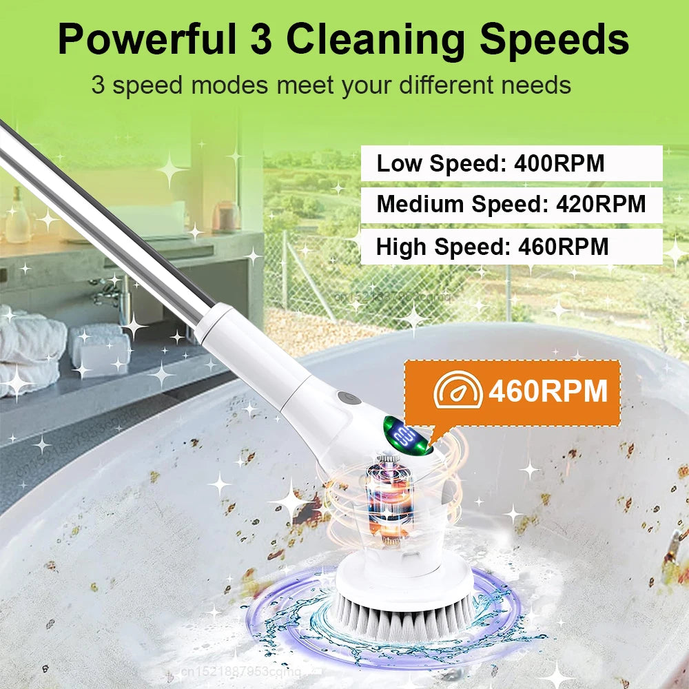 LifeSimpl™ Pro 8-in-1 Power Scrubber – Cordless High-Torque Deep Cleaner