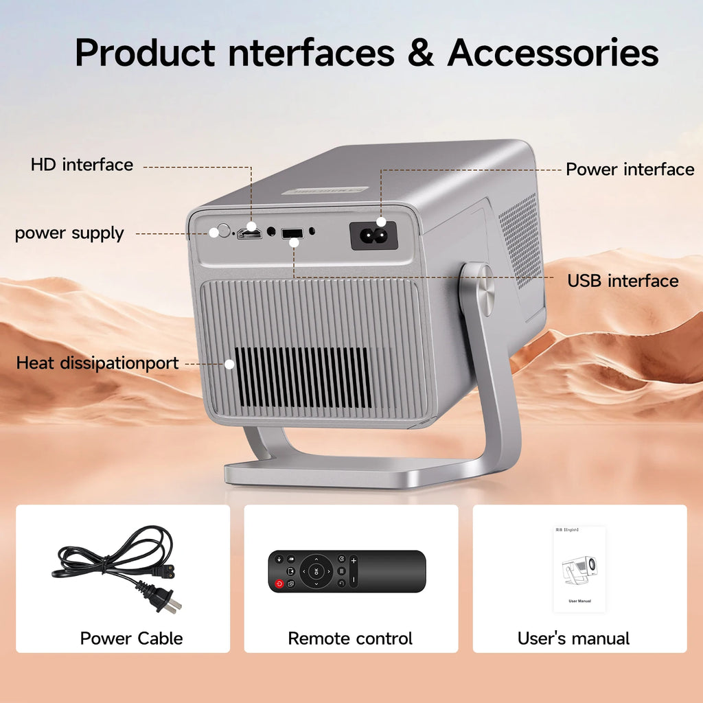 Magcubic X7 Smart Projector – 1000 ANSI, Native 1080P, Android 14, WiFi 6, Bluetooth, 8K Video Support