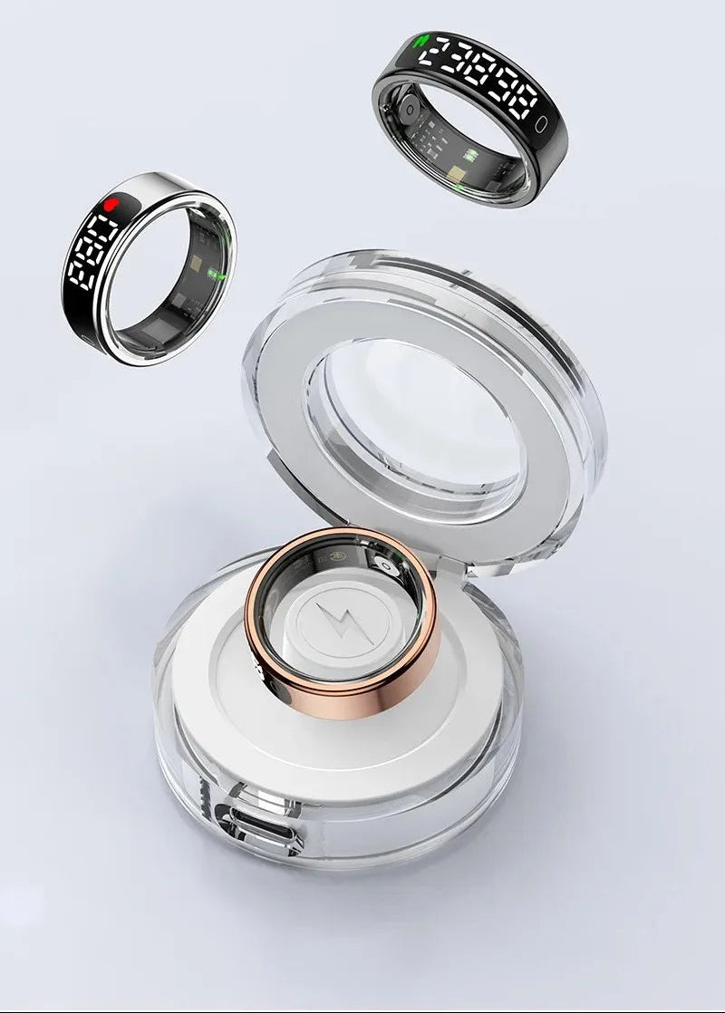 R13 Smart Health Tracking Ring with Touch Display – Fitness & Sleep Monitor