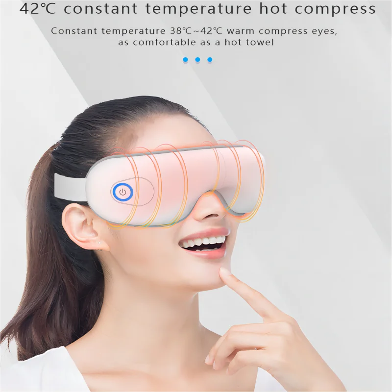 Folding Heated Eye Massager with Air Compression & Bluetooth Music