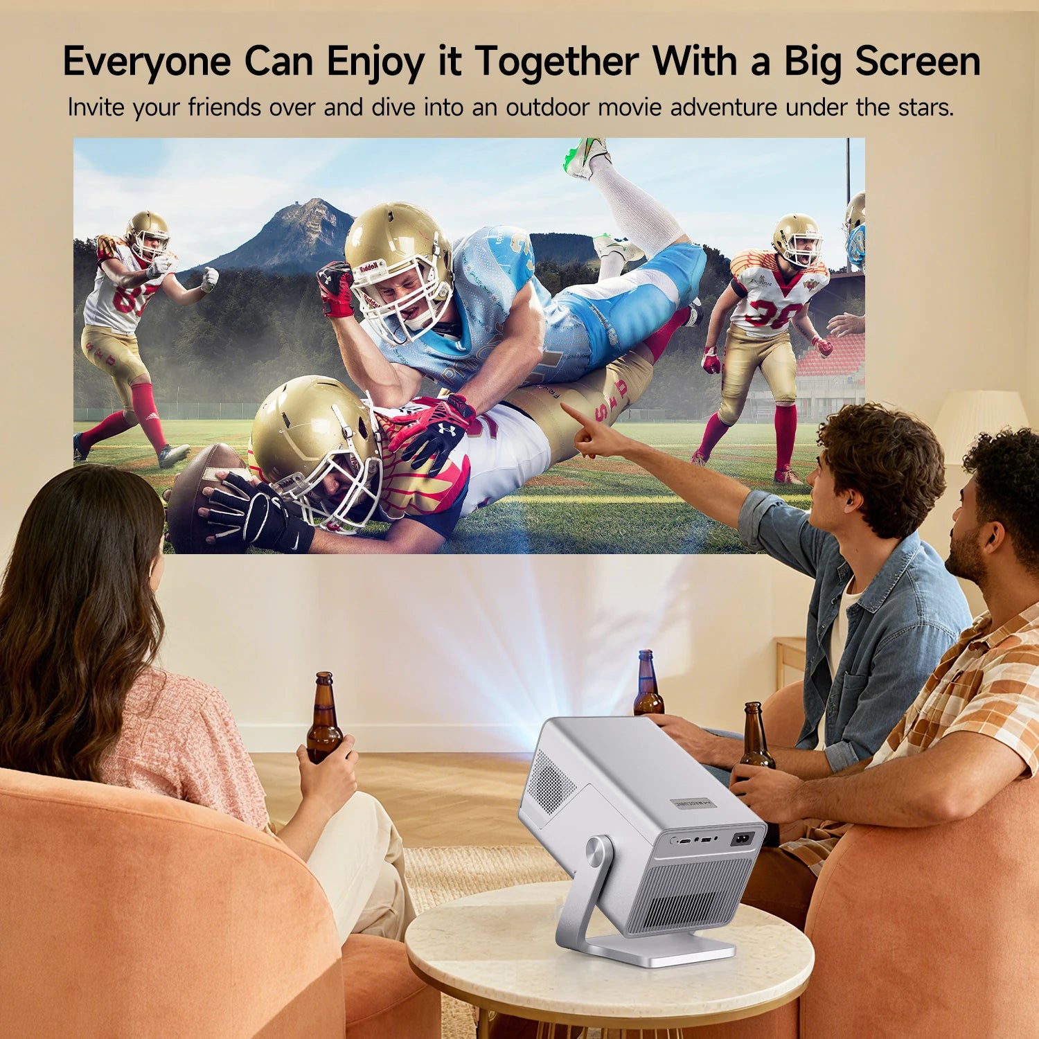 Magcubic X7 Smart Projector – 1000 ANSI, Native 1080P, Android 14, WiFi 6, Bluetooth, 8K Video Support