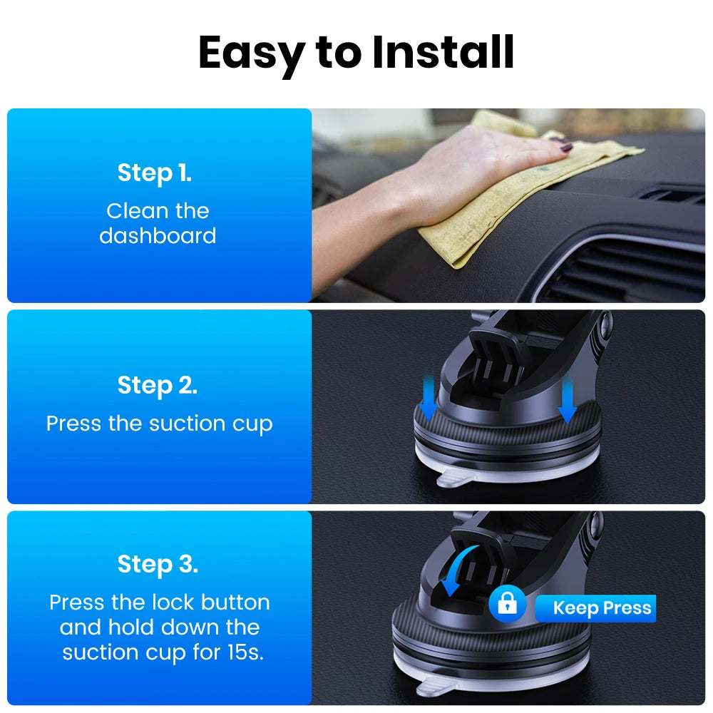 Magnetic Car Phone Mount – Hands-Free Dashboard & Vent Holder