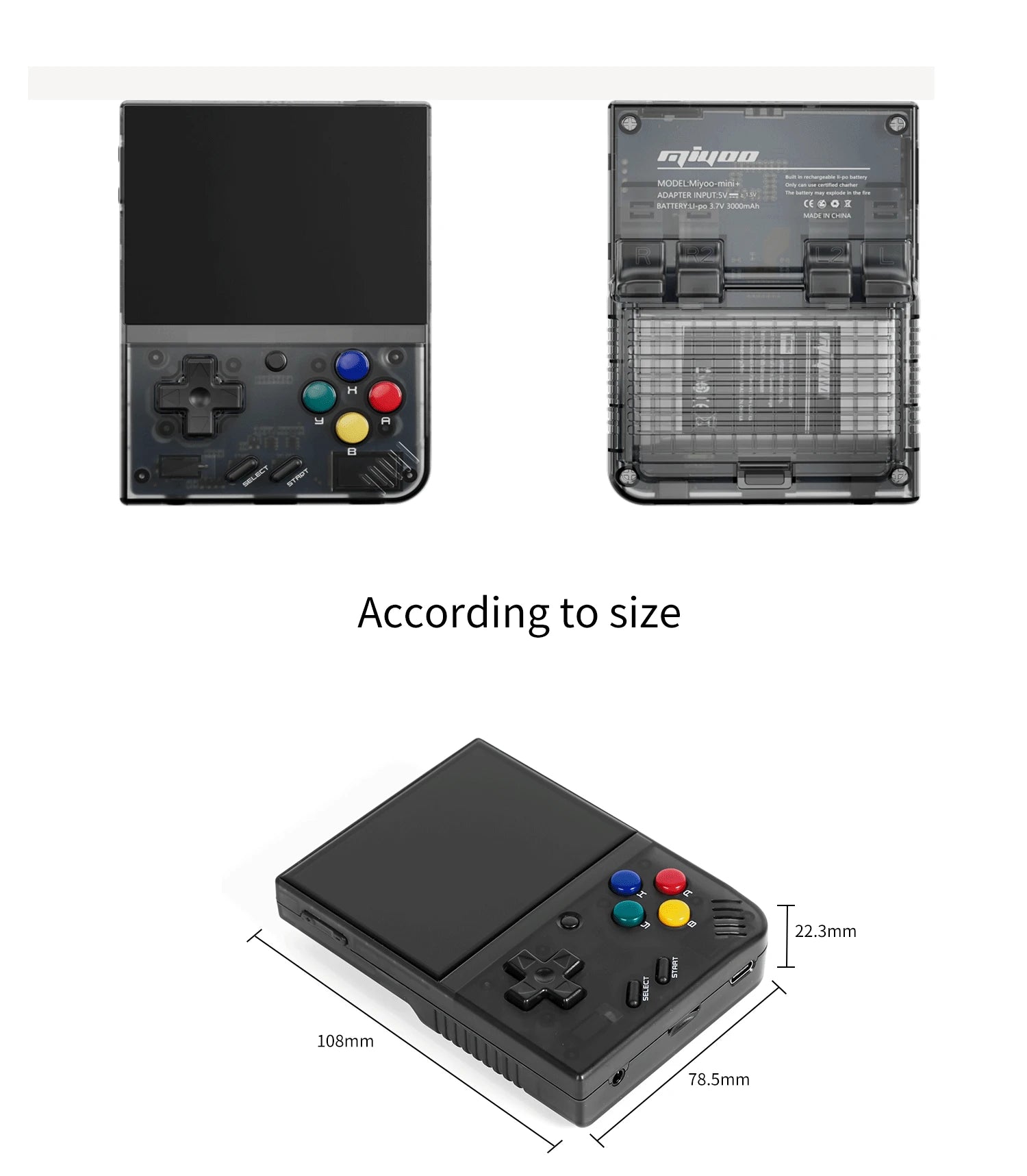 MIYOO Mini Plus Retro Handheld Game Console (64GB) – 
Portable Classic Gaming System with 3.5” IPS Screen