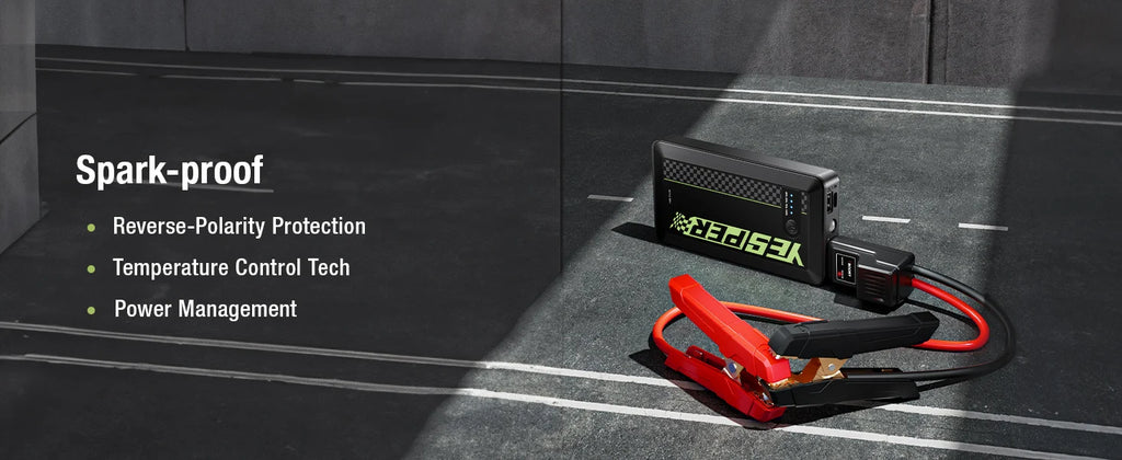 🇺🇸 YESPER 1200A Portable Car Jump Starter (USA Stock) – Compact Emergency Power for Gas & Diesel Engines