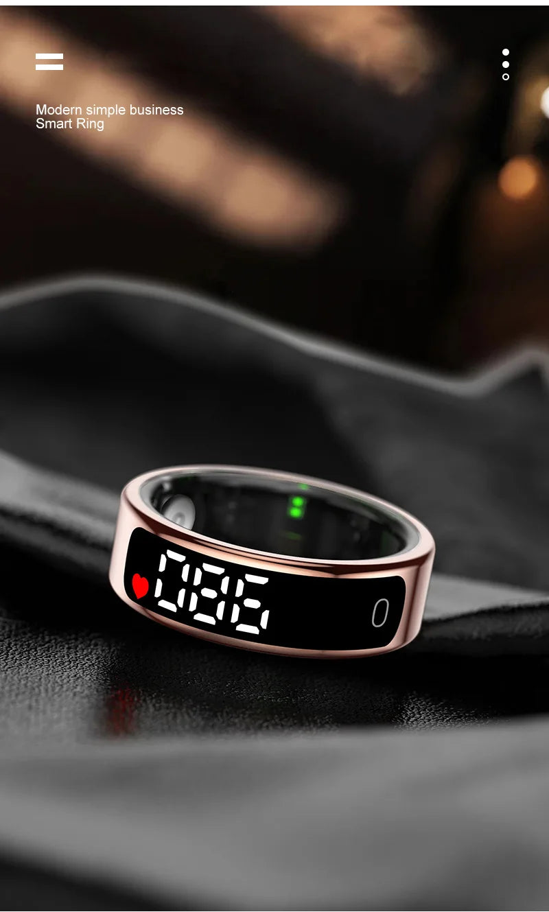 R13 Smart Health Tracking Ring with Touch Display – Fitness & Sleep Monitor