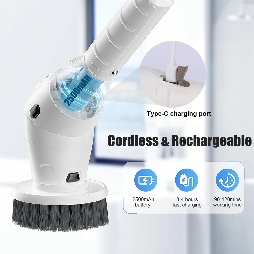 LifeSimpl™ Pro 8-in-1 Power Scrubber – Cordless High-Torque Deep Cleaner