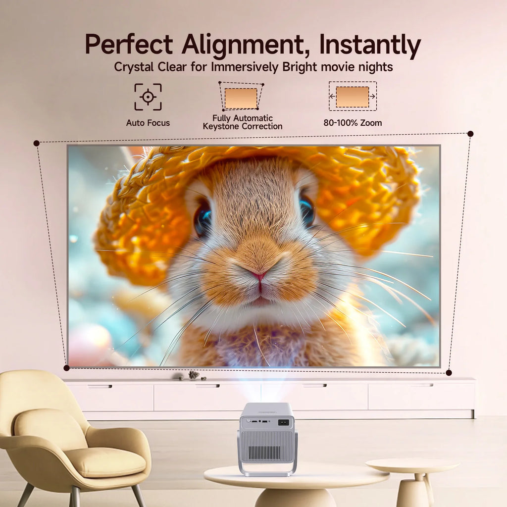 Magcubic X7 Smart Projector – 1000 ANSI, Native 1080P, Android 14, WiFi 6, Bluetooth, 8K Video Support