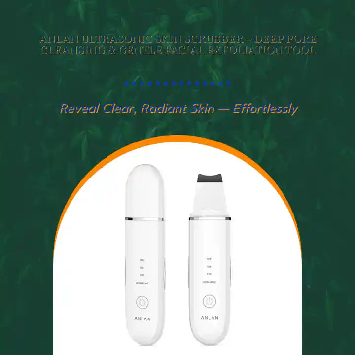 ANLAN Ultrasonic Skin Scrubber &ndash; Deep Pore Cleansing &amp; Gentle Facial Exfoliation Tool by@Outfy
